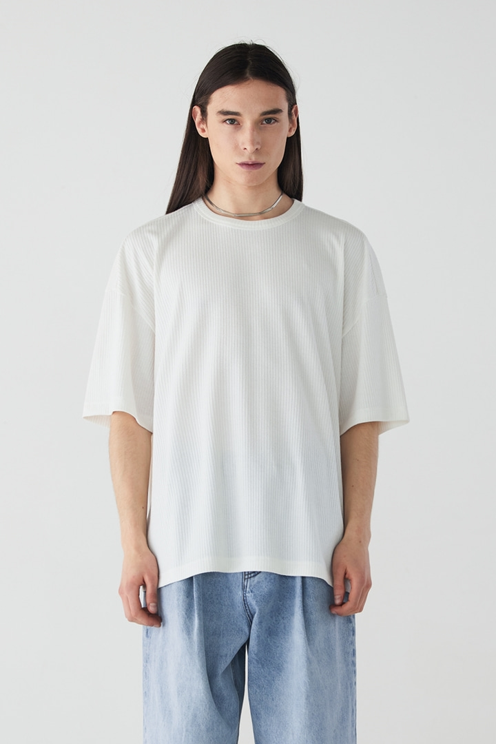 Basic Pleats T Shirt - Ivory