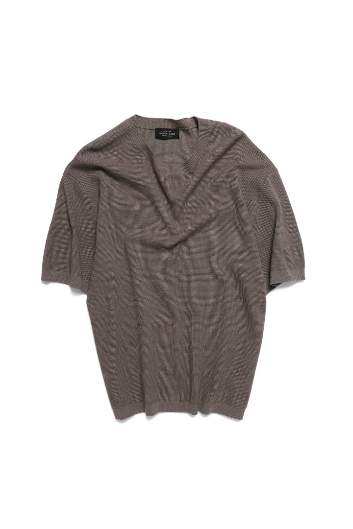 Shory Sleeve Waffle Knit - Brown